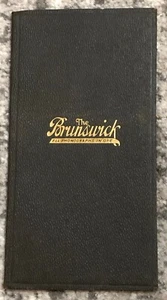 Libro fonografo record indice rilegato rigido Brunswick antico originale anni 20 colline - Foto 1 di 9