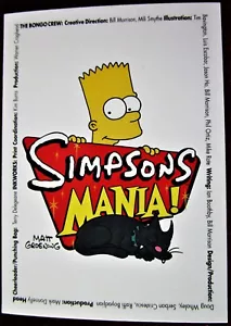 THE SIMPSONS - SIMPSONS MANIA! - Card #1 - "BART" - INKWORKS 2001 - Picture 1 of 2