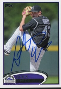 2012 Topps ALEX WHITE Signed Card autograph ROCKIES INDIANS