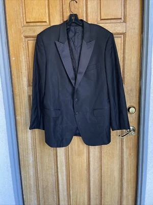 Dolce & Gabbana Men's Off Black One Button Blazer Size 54 - Image 1 of 4