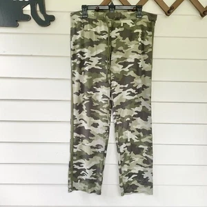 Pantalones de punto camuflado Lucky Brand talla grande verde con cordón pijamas comodidad - Imagen 1 de 6