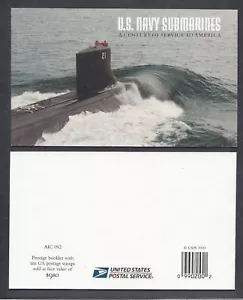 US Scott # 3373-77 / BK279 Navy Submarines Booklet Both Pane's 3377a(1)(2) - Picture 1 of 1