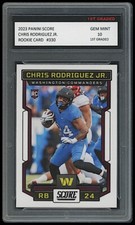 CHRIS RODRIGUEZ JR. 2023 PANINI SCORE 1ST GRADED 10 NFL ROOKIE CARD COMMANDERS