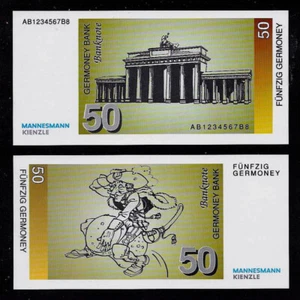 Nota testowa polimeru ATM MANNesmann-KIENZLE 50,0 DM, oba. Druk, RRRRR, UNC - Zdjęcie 1 z 1