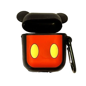 Disney MICKEY MOUSE Case Cover for Apple AirPods 2nd Generation Black-Red - Picture 1 of 2