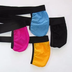 Sexy bolsa sin espalda para hombre K3005 tanga elástica ojales de punto - Imagen 1 de 17
