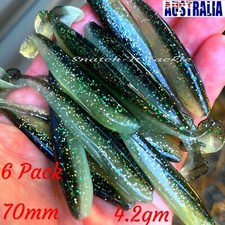 6 Soft Plastic Fishing Lures Paddle TAIL FLATHEAD Bream Bass Redfin Cod Lure