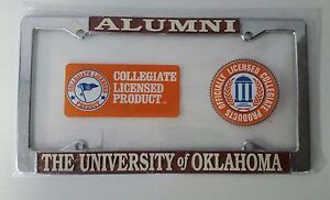 2 - Officially Licensed Oklahoma Sooners Alumni Metal License Plate Frame