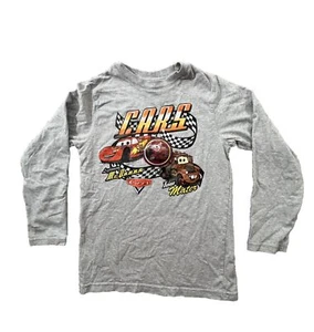 Disney Pixar Cars Lightning McQueen Graphic Shirt Boys Size Medium Long Sleeve - Picture 1 of 10
