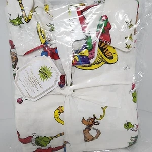 NEW Pottery Barn Teen Flannel The Grinch & Max 2pc Pajamas Extra Small Christmas - Picture 1 of 2