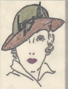 1939 Vintage Sewing Pattern HAT S22 MEDIUM (R801)  - Picture 1 of 1