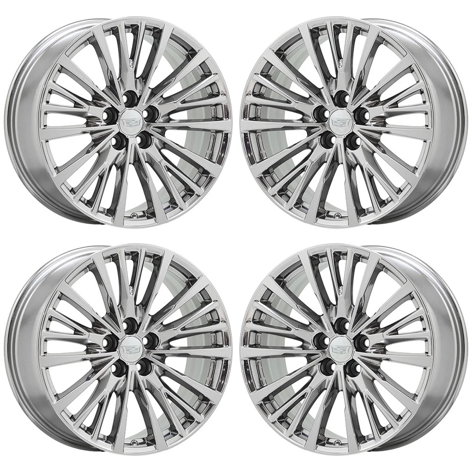 20 英寸凯迪拉克 CT6 亮铬轮辋工厂原始设备制造商通用套件 4830 交换 — 第 1/4 张图片