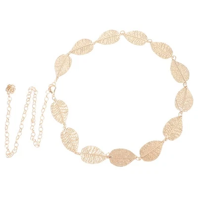 Donne a forma di foglia a forma di catena foglie di metallo cintura a - Immagine 1 di 4