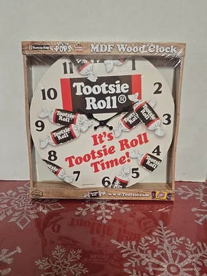 Reloj a batería Tootsie Roll Candy Sign estilo vintage madera MDF de 13 pulgadas😍 Foto 1 de 4