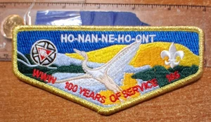 OA HO-NAN-NE-HO-ONT Lodge 165, S44, NOAC 2015 100th Anniversary Fund. flap(CDav) - Picture 1 of 2
