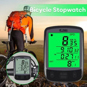 Bike Bicycle Speedometer Cycle Digital Odometer Computer Waterproof LCD Clock - Picture 1 of 13