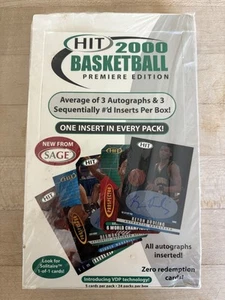 2000 Sage Hit Basketball Factory Sealed Box - 3 Autos Per Box - Scarce - Picture 1 of 4