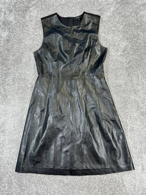 Theory Dress Womens 8 Black Leather Blouson * - Image 1 of 4