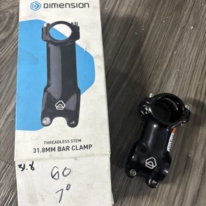 Dimension 31.8 Stem Lenght 60mm Clamp 31.8mm +/-7 Deg 1 1/8 Black Aluminum #X2 - Picture 1 of 4