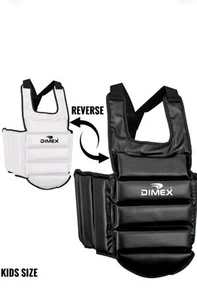 Kids Taekwondo Chest Guard Protector Reversible Unisex Sanda Boxing Protect Gear - Picture 1 of 1