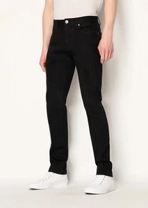 ARMANI EXCHANGE J13 Slim Fit Stretch Distressed Jean Black 3RZJ13 Z1AAZ - Picture 1 of 3