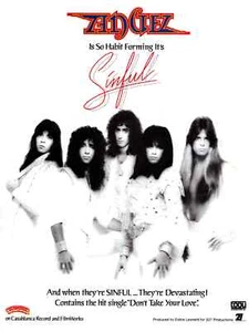 ANGEL rock band CASABLANCA promo custom poster 24x32 SINFUL LP VINYL RARE - Picture 1 of 1