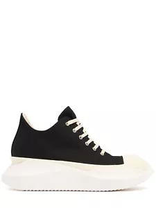 RICK OWENS DRKSHDW Hollywood Abstract $715 Black/Milk Low Sneakers New - Picture 1 of 5