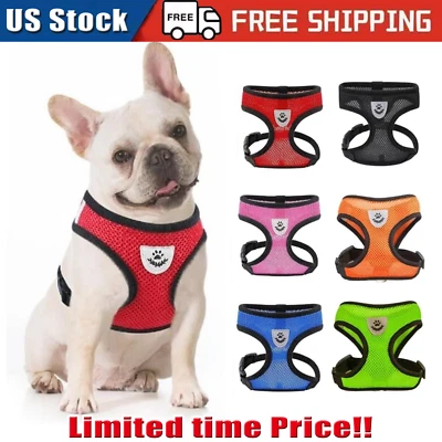 Cat Dog Pet Harness Adjustable Control Vest Dogs Reflective S M L XL Leash - Image 1 of 4