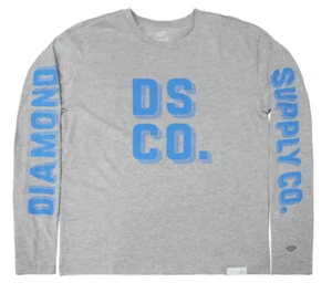 "Diamond Supply Co. Men's DSCO Long Sleeve Tee Gray T-Shirt- Premium Streetwear" - Picture 1 of 2
