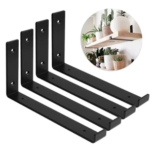 2/4 X Shelf Brackets Handmade Rustic Heavy Duty Industrial Steel Scaffold Board - Picture 1 of 8