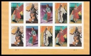 US 5978a-5981a 5981c Powwows imperf NDC plate block 10 MNH 2025 - Picture 1 of 1