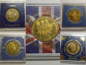Queen Elizabeth II Souvenir Medallions in Sandhill cases: select from menu - Picture 1 of 11