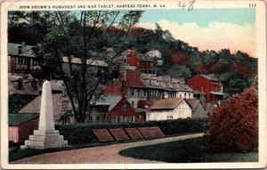 Antique Postcard WB John Browns Monument War Tablet Harpers Ferry WV - Picture 1 of 2
