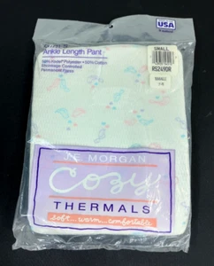 New Vintage GIRLS Thermal Underwear Small (7-8) Love Birds Ankle Length Pant - Picture 1 of 6