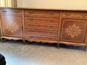 SUBLIME VINTAGE INLAID TWO METER SIDEBOARD - Picture 1 of 24