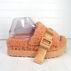 UGG FLUFFITA DAMEN PLATEAU SLIPPER SANDALEN BEVERLY PINK GRÖSSE 5 - Bild 1 von 7