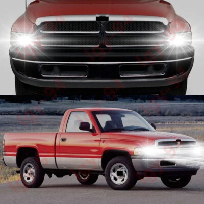 Faros LED COB blancos para Dodge Ram 3500 2500 1500 1999-2001 - 4 piezas 6000K Foto 1 de 4
