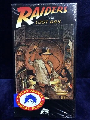 Raiders of the Lost Ark (VHS) Paramount 1989 *Sealed* NIP *Watermarked*  - Image 1 of 4