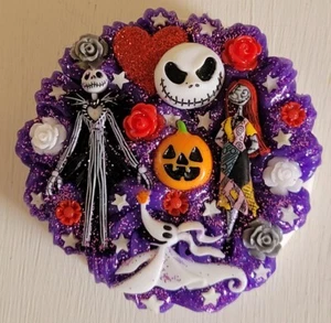 Nightmare before Christmas Jack Skellington Skull Disney Makeup Compact Mirror - Picture 1 of 6