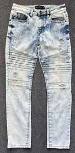 SOUTHPOLE Distressed Biker Denim Skinny Jeans - Boy's Sz 16 / 28x28 - Picture 1 of 9