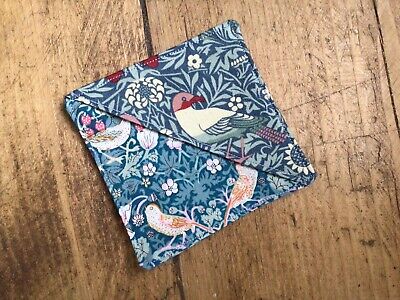 Handmade William Morris Winter Berry Birds & Strawberry Thief Corner Bookmark • 3.95£