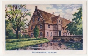 HAUS SCHLOSS STEINFURT DRENSTEINFURT WASSERBURG DEUTSCHLAND IMAGE CARD 1930's - Picture 1 of 2