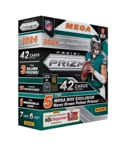 Mega caja de fútbol americano NFL 2024 Panini Prizm (pulsar verde neón) - Imagen 1 de 1