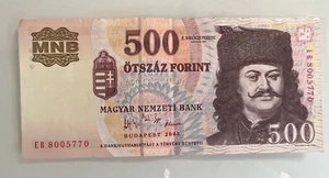 Hungary 500 Otszaz Forint 2005 Bill -Cir. Budapest Magyar Nemzeti Banknote - Picture 1 of 3