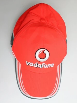 VODAFONE MCLAREN MERCEDES JENSON BUTTON VINTAGE RACING CAP HAT ORANGE FORMULA 1 - Image 1 of 4