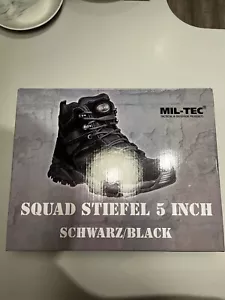 Mil-Tec Tácticas Para Hombres Escuadrón Militar Botas Policía Patrulla de Seguridad Calzado Negro - Imagen 1 de 6