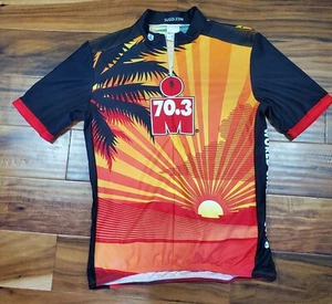 Sugoi Ironman 3/4 Zip Tropical Print Cycling Jersey Shortsleeve Adult Sz Medium - Picture 1 of 8