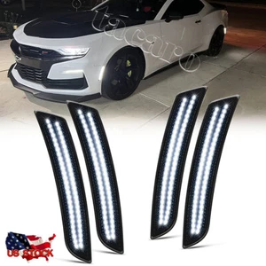 4X LED Side Marker Lights Front Rear Set for Chevy Camaro LS LT SS ZL1 2016-2022 - Picture 1 of 14