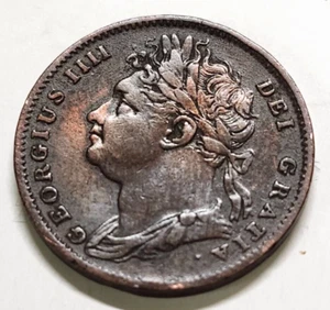 1821. Gr. Britain Farthing - Higher Grade - Slightly Rotated Dies - Picture 1 of 4