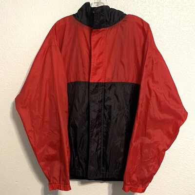 Outer Banks Windbreaker Red Navy Blue Size Large Jacket - Image 1 of 4
